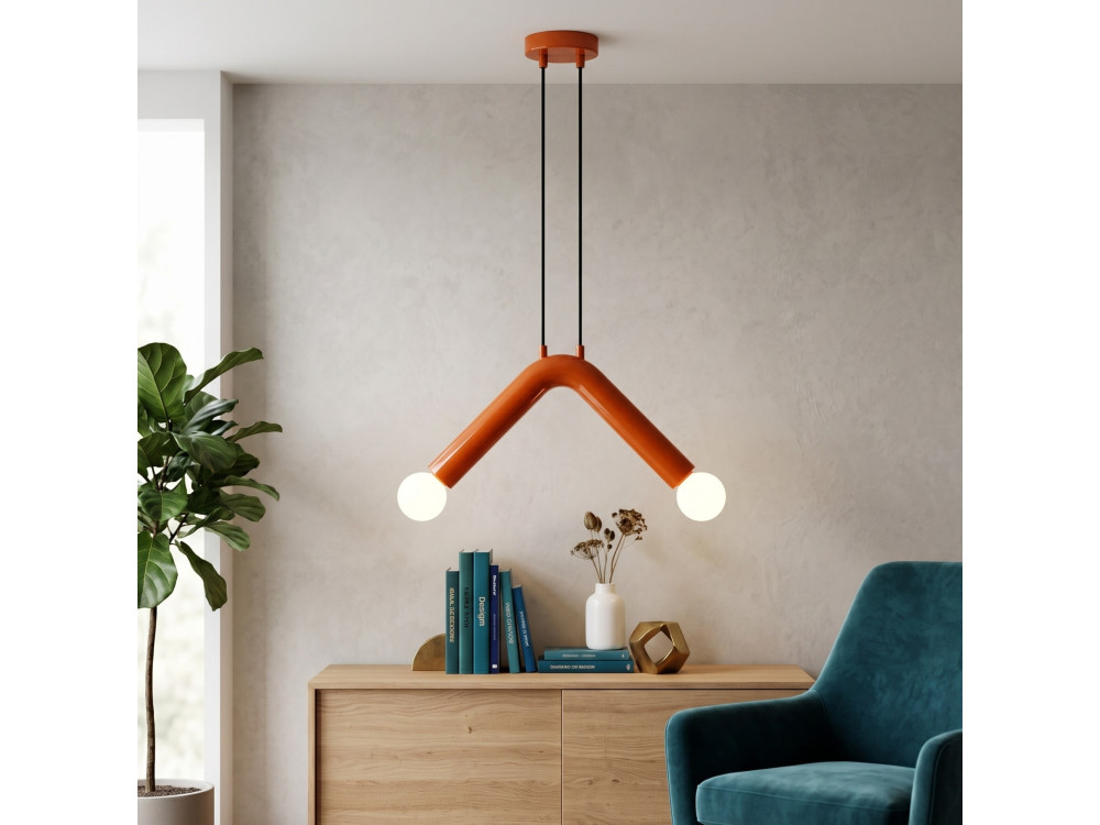 Metalen hanglamp "Balance" - 33 x 15 cm - Oranje