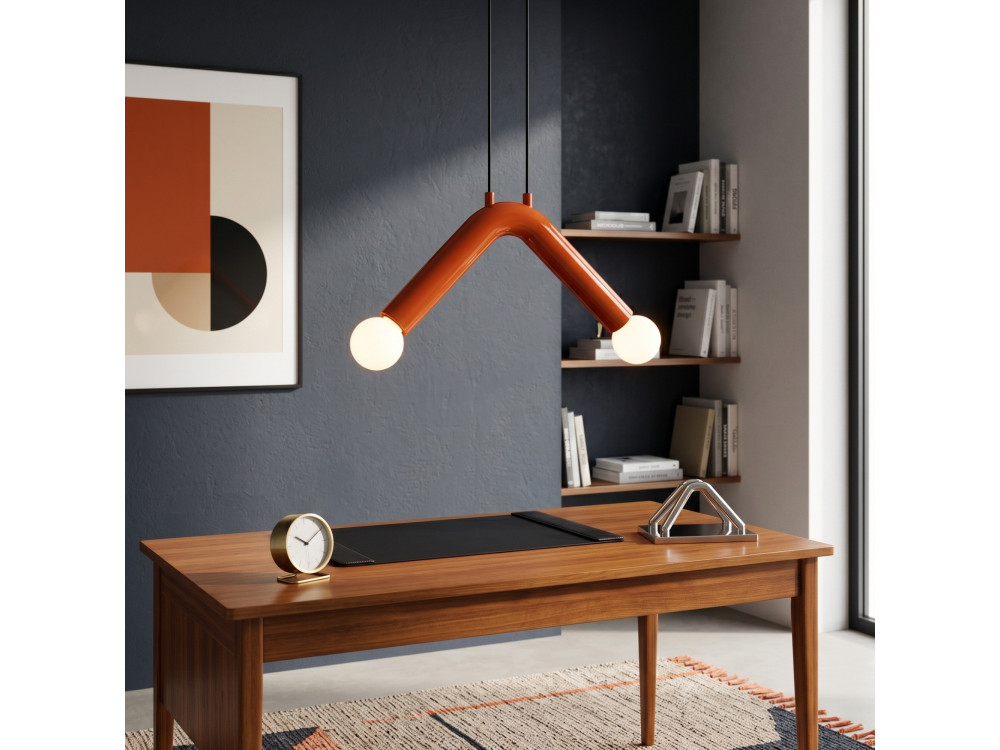 Metalen hanglamp "Balance" - 33 x 15 cm - Oranje