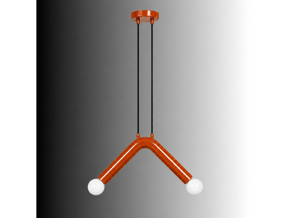 Metalen hanglamp "Balance" - 33 x 15 cm - Oranje