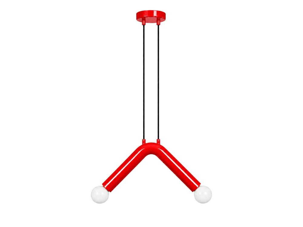 Metalen hanglamp "Balance" - 33 x 15 cm - Rood