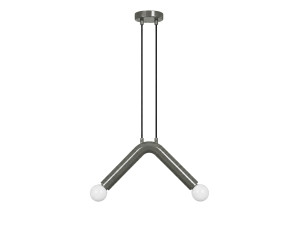 Metalen hanglamp "Balance" - 33 x 15 cm - Grijs
