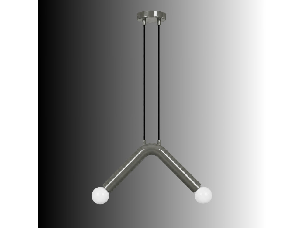 Metalen hanglamp "Balance" - 33 x 15 cm - Grijs