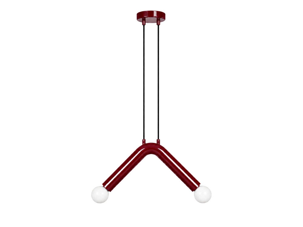 Metalen hanglamp "Balance" - 33 x 15 cm - Rood