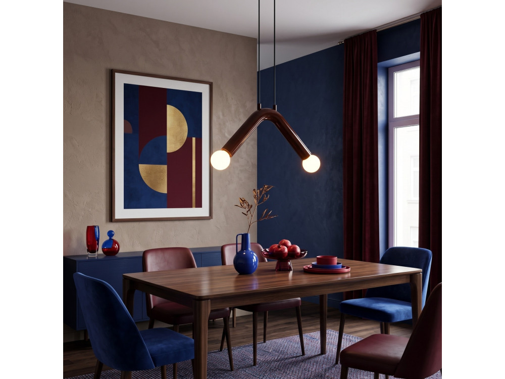 Metalen hanglamp "Balance" - 33 x 15 cm - Rood