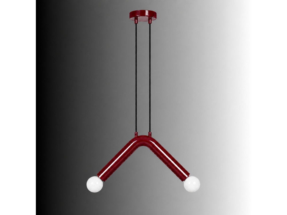 Metalen hanglamp "Balance" - 33 x 15 cm - Rood