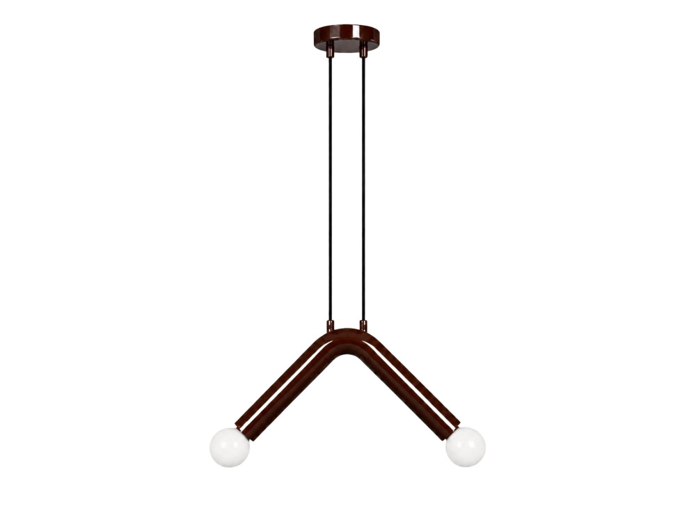 Metalen hanglamp "Balance" - 33 x 15 cm - Bruin