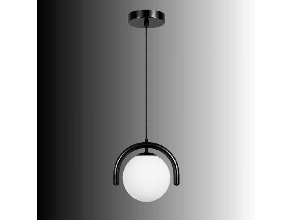 Metalen hanglamp "GEDIK-20441" - 20 x 20 cm - Zwart