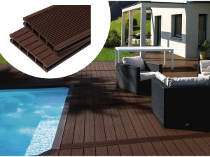 - Vlonderplanken composiet holle structuur - Couleur Marron