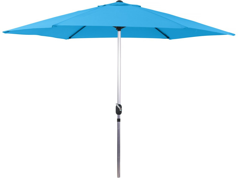 Parasol tuin tuinparasol recht aluminium "Sol" - Rond - Ø 3m - Blauw