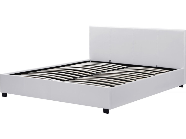 Tweepersoonsbed met opbergruimte bed "Carla" - 160 x 200 cm - Wit