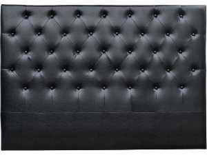 Hoofdbord bed gecapitonneerd "Déco" - 169 cm - Zwart - PVC