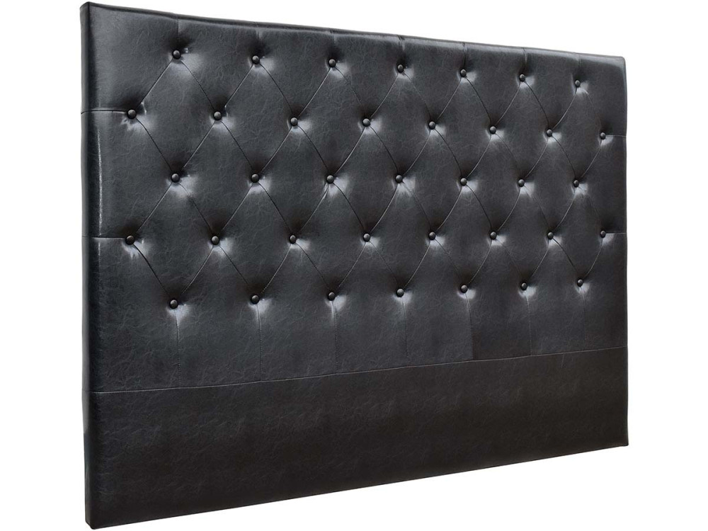 Hoofdbord bed gecapitonneerd "Déco" - 169 cm - Zwart - PVC
