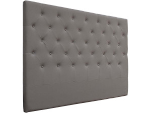 Hoofdbord bed gecapitonneerd "Déco" - 169 cm - Grijs - PVC