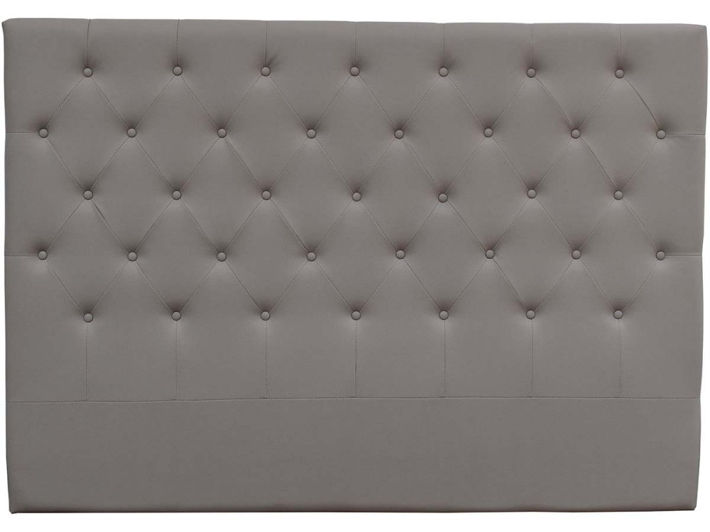 Hoofdbord bed gecapitonneerd "Déco" - 169 cm - Grijs - PVC