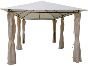 Canvas en gordijnen voor prieel "Rosita" - 3 x 4 m - Beige