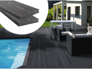 Vlonderplanken composiet set 3 stuks co-extrusie - Lengte: 2,4 m - 1 m2 Grijs