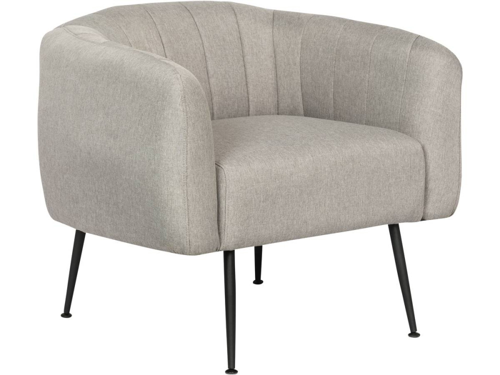 Stoel fauteuil stof "Diana" - 1 zits - Grijs lichtgrijs