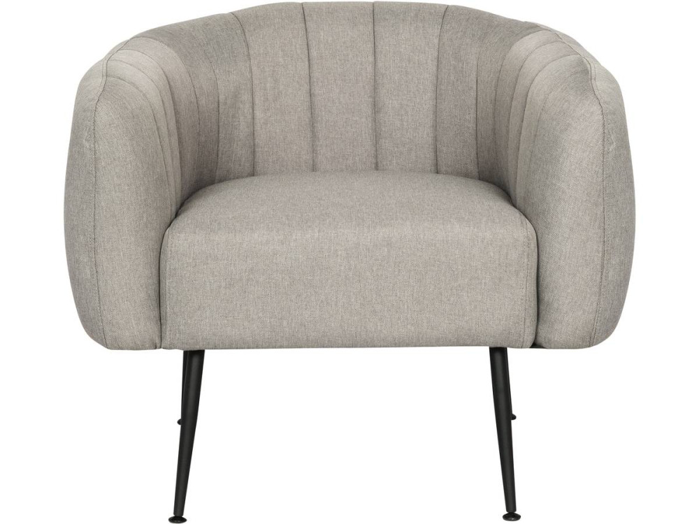 Stoel fauteuil stof "Diana" - 1 zits - Grijs lichtgrijs