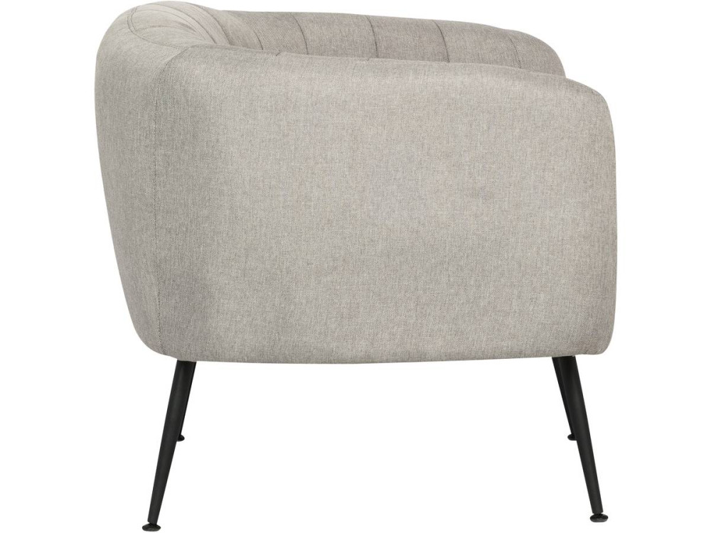 Stoel fauteuil stof "Diana" - 1 zits - Grijs lichtgrijs