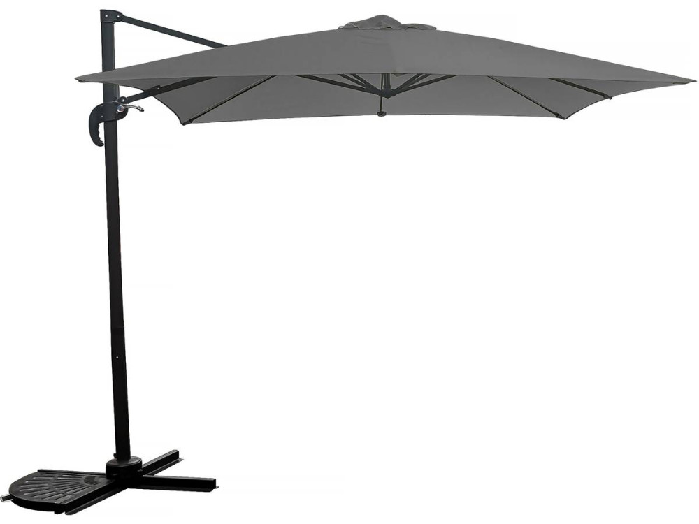 Parasol vrijhangend tuin zweefparasol - 2,5 x 2,5 m - Grijs