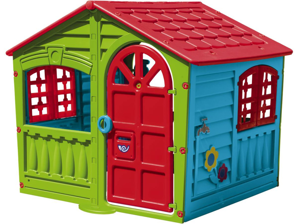 Speelhuisje binnen of buitenspeelgoed plastic  "FUN" - 140 x 111 x 115 cm