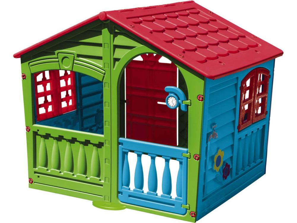 Speelhuisje binnen of buitenspeelgoed plastic  "FUN" - 140 x 111 x 115 cm