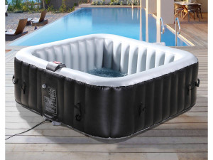 Opblaasbare jacuzzi spa pvc NICE - 6 zits - Grijs / Zwart