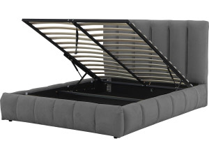 Tweepersoonsbed met opbergruimte bed 140 x 190 cm "Annie" - Grijs