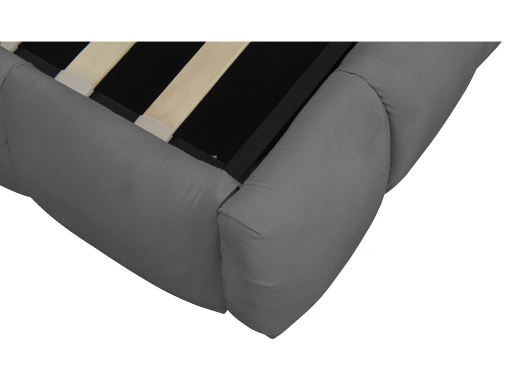 Tweepersoonsbed met opbergruimte bed 140 x 190 cm "Annie" - Grijs