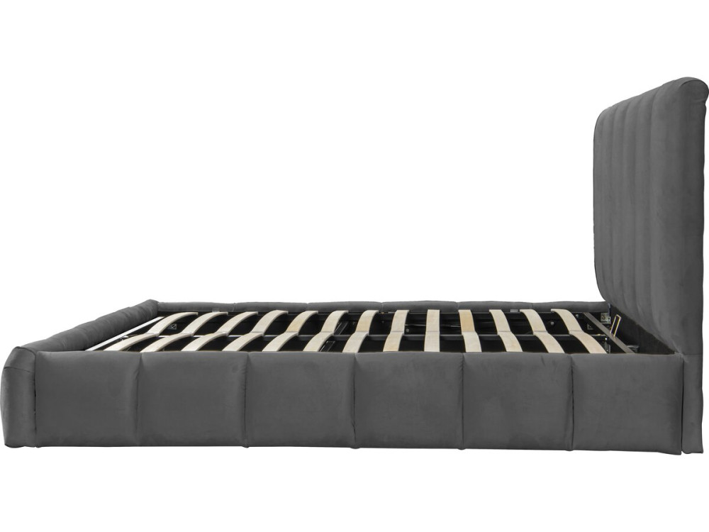 Tweepersoonsbed met opbergruimte bed 140 x 190 cm "Annie" - Grijs