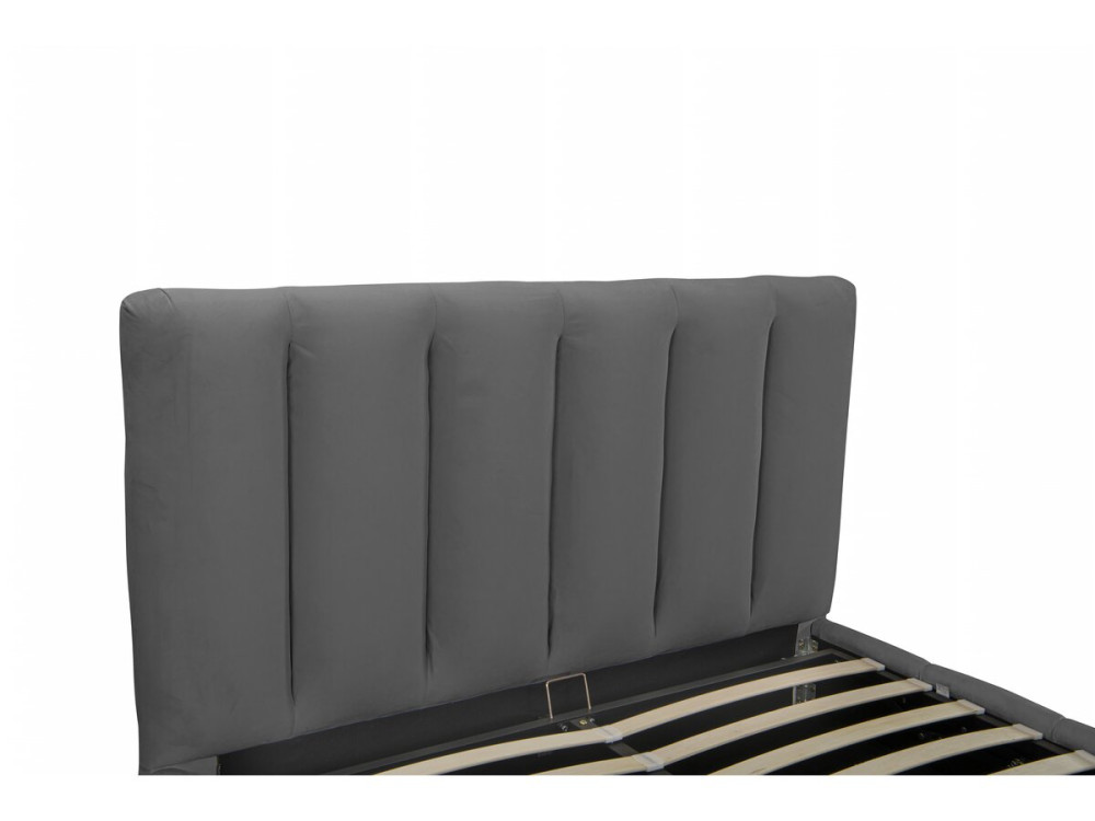 Tweepersoonsbed met opbergruimte bed 140 x 190 cm "Annie" - Grijs