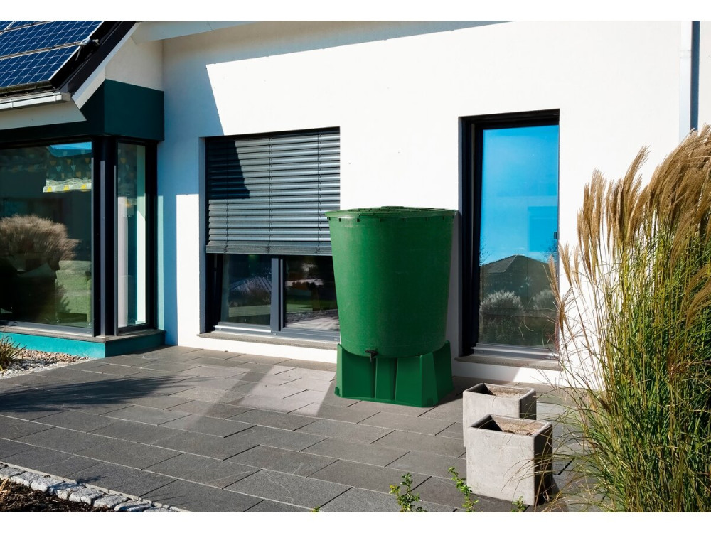 Voet voor regenton waterreservoir water opslag 500 liter - 75 x 60 x 30 cm - Groen