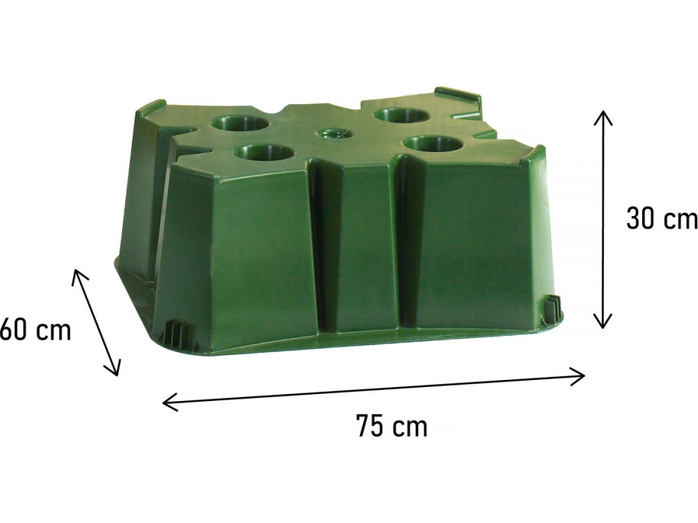 Voet voor regenton waterreservoir water opslag 500 liter - 75 x 60 x 30 cm - Groen