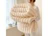 Plaid deken - 100 x 150 cm - Beige - lichtbruin