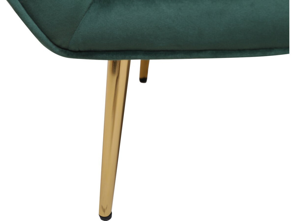 Stoel fauteuil velours fluweel "Austin"  - 79 x 71 x 79,5 cm - Groen