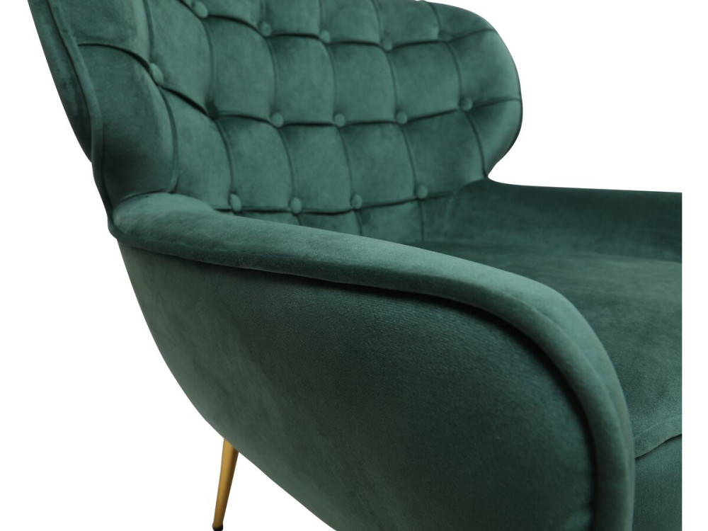 Stoel fauteuil velours fluweel "Austin"  - 79 x 71 x 79,5 cm - Groen
