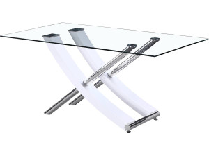 Eettafel "Diva" - 160 x 90 x 76 cm - Wit gelakt
