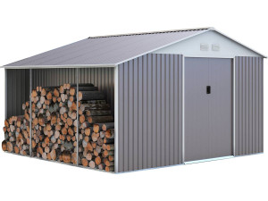 Metalen tuinhuis "Dallas" 12.99 m² met blokhut