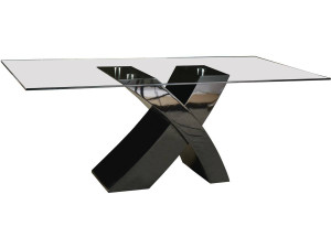 Eettafel "Mona" - 200 x 90 x 74 cm - zwart