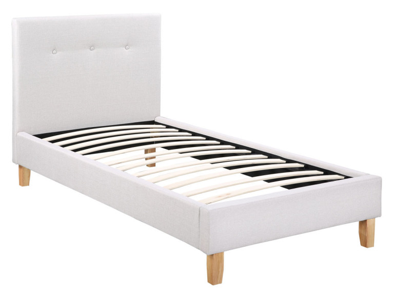 Bed "Elise" - 90 x 190 cm - Lichtgrijs