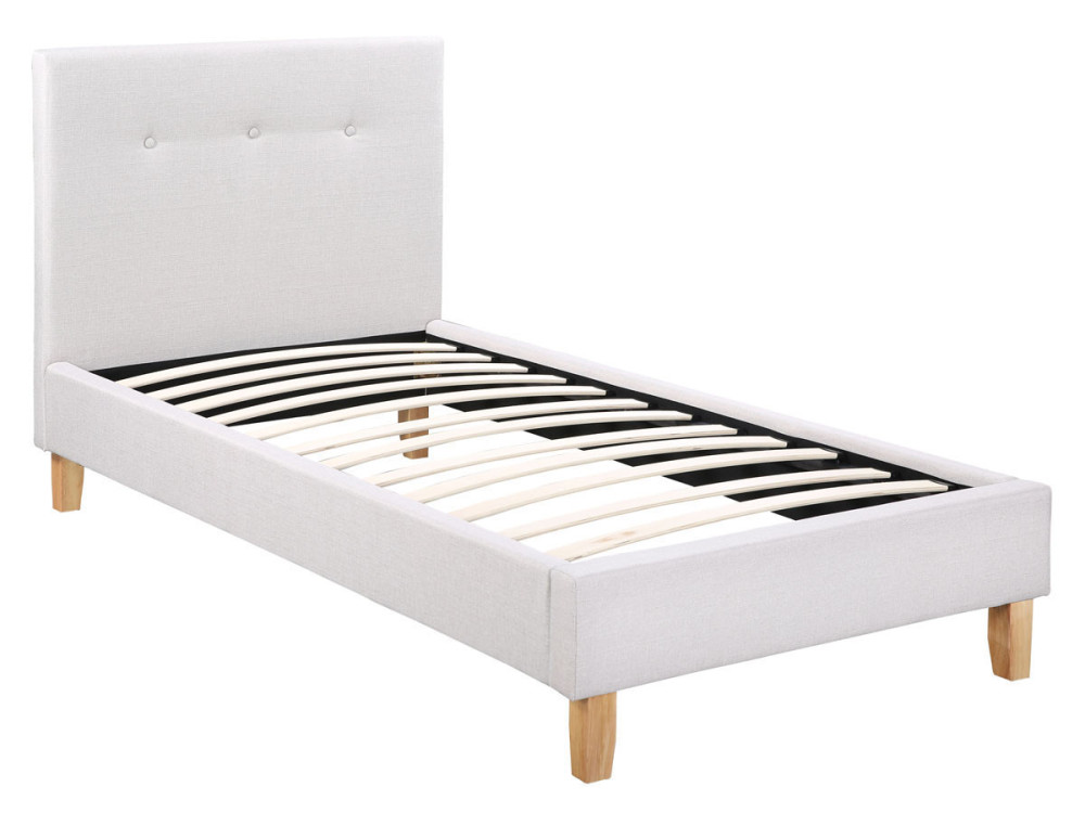 Bed "Elise" - 90 x 190 cm - Lichtgrijs