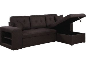 Converteerbare hoekbank "Axel" Couleur Marron