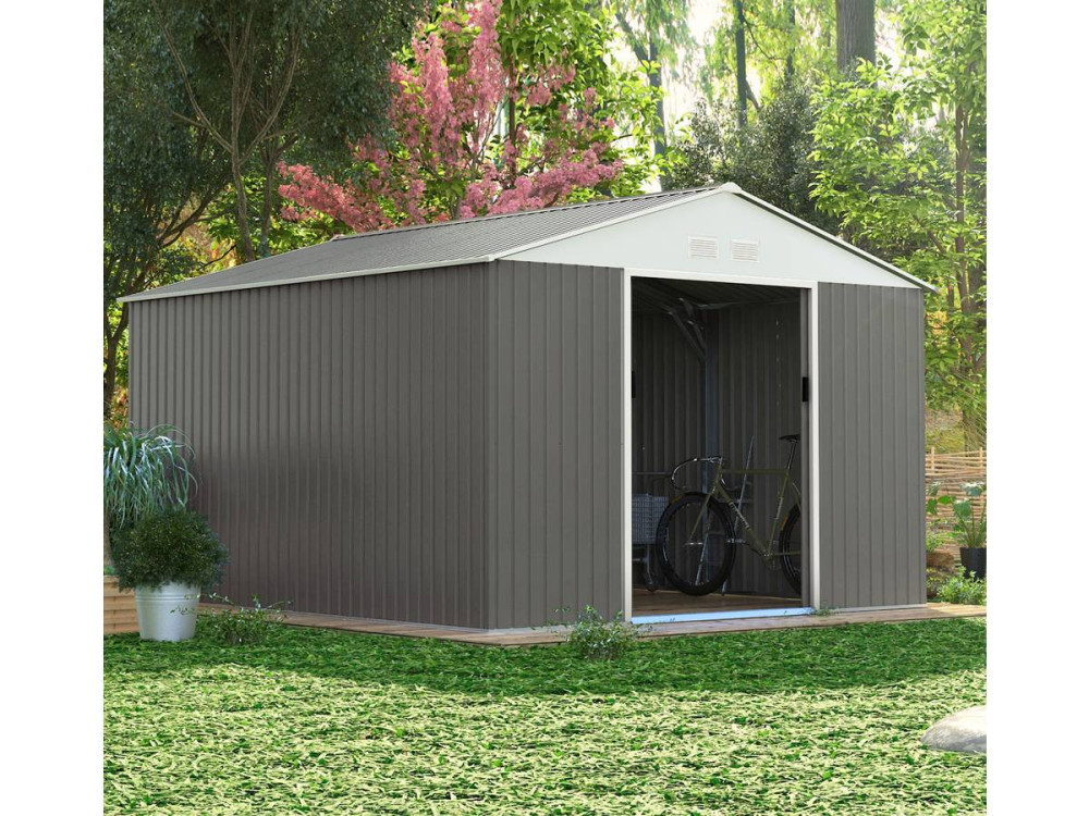 Metalen tuinhuis "Dallas" 15.16 m² met blokhut