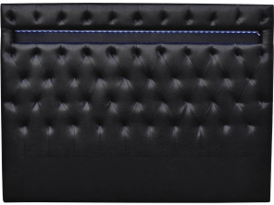 Deco LED-hoofdbord - 169 cm - Zwart