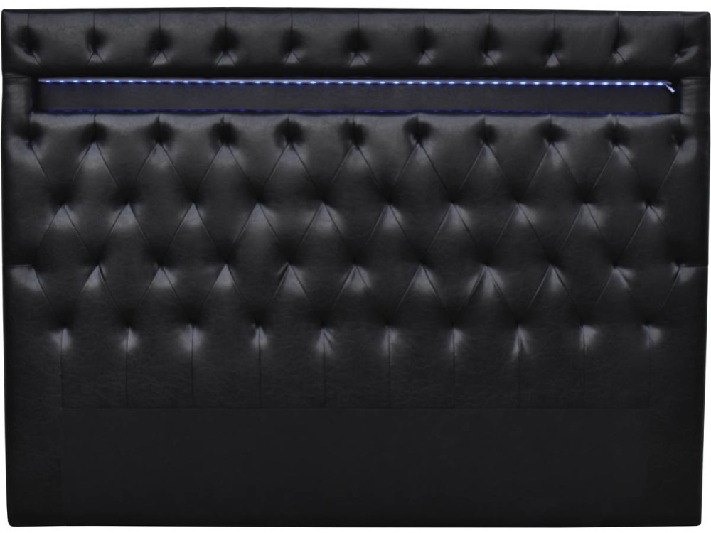 Deco LED-hoofdbord - 169 cm - Zwart