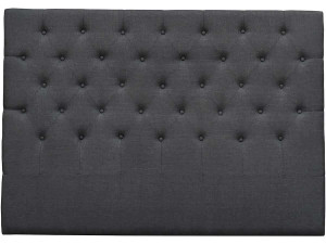 Gewatteerd hoofdeinde “Déco” - 169 cm - Grijs - Stof
