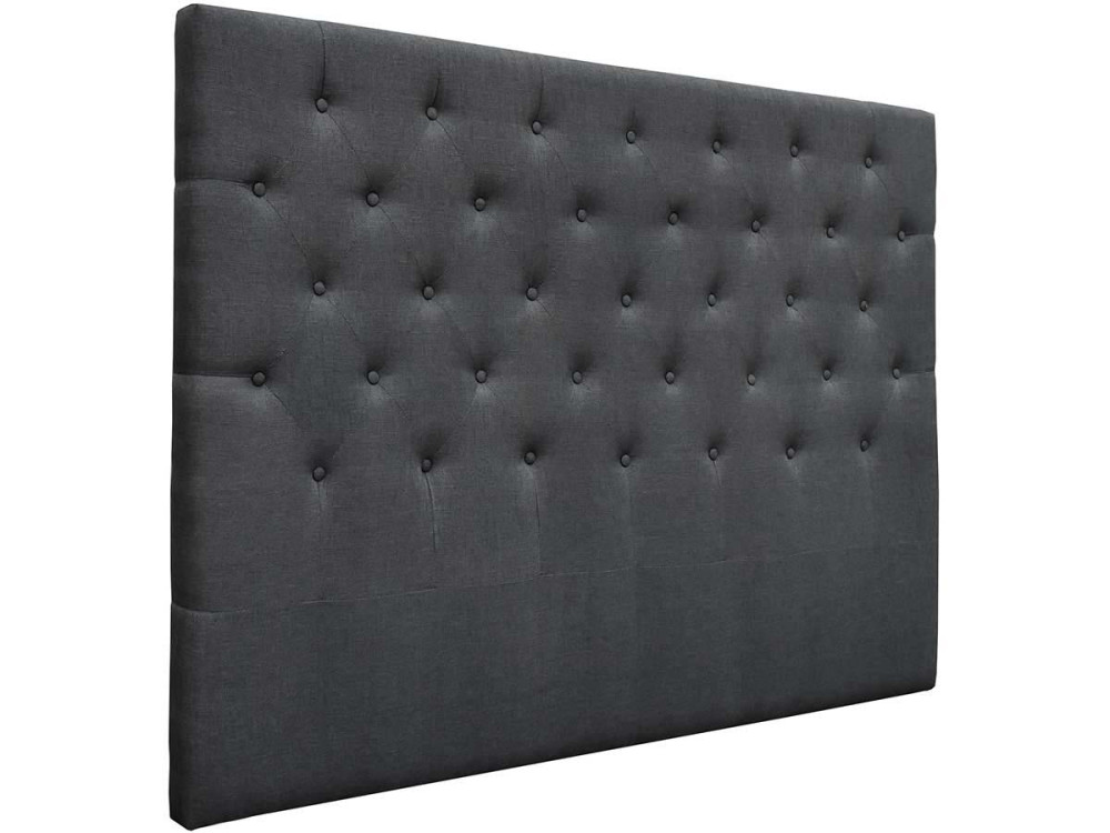 Gewatteerd hoofdeinde “Déco” - 169 cm - Grijs - Stof