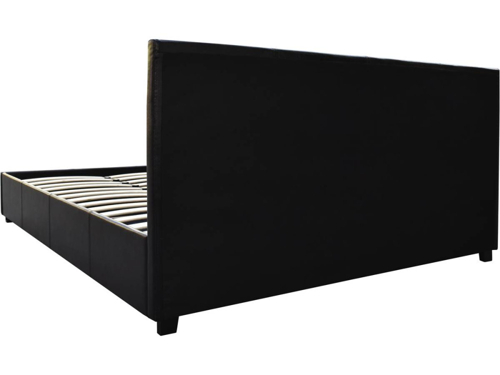 Tweepersoonsbed met ladekast "Carla" - 180 x 200 - Zwart
