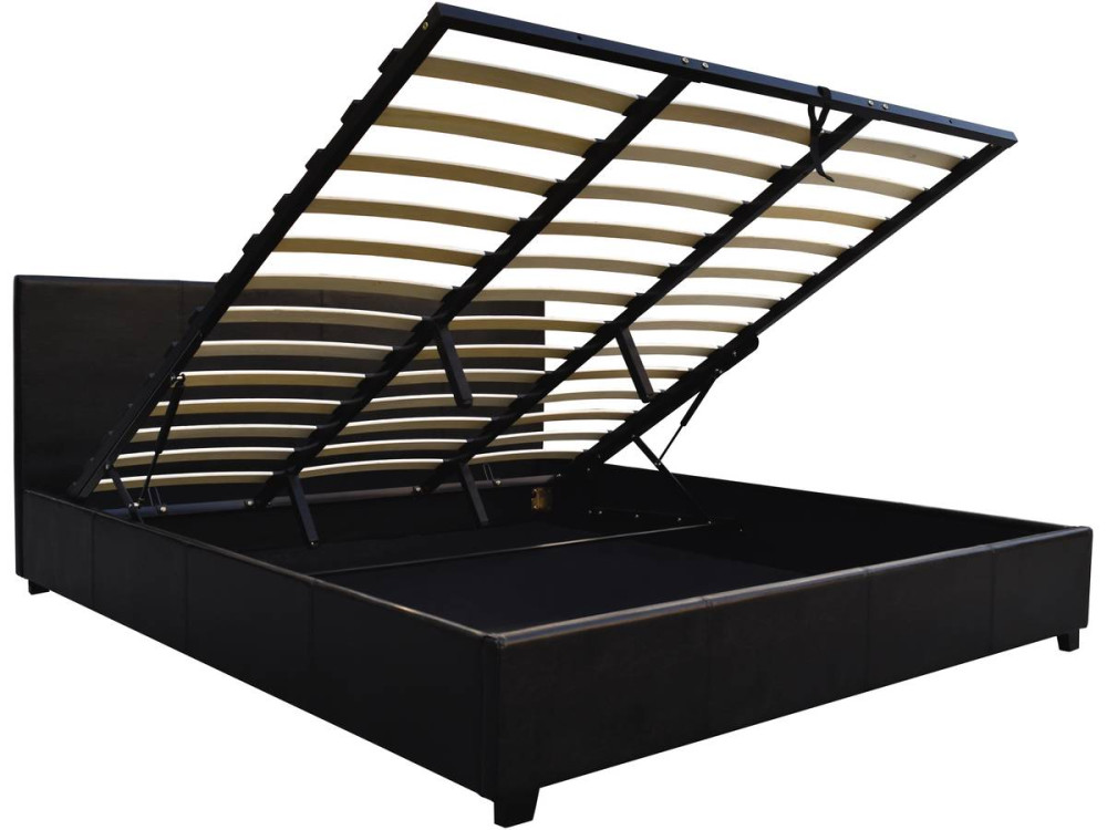 Tweepersoonsbed met ladekast "Carla" - 180 x 200 - Zwart