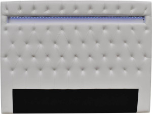 Hoofdbord "Déco" met LED-verlichting - 169 cm - Wit